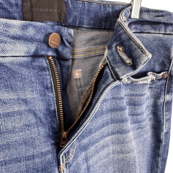 Buckle Black Cotton Blend Medium Wash Mid Rise Fit No. 53 Bootcut Jeans 32 x 34 - Picture 4 of 7